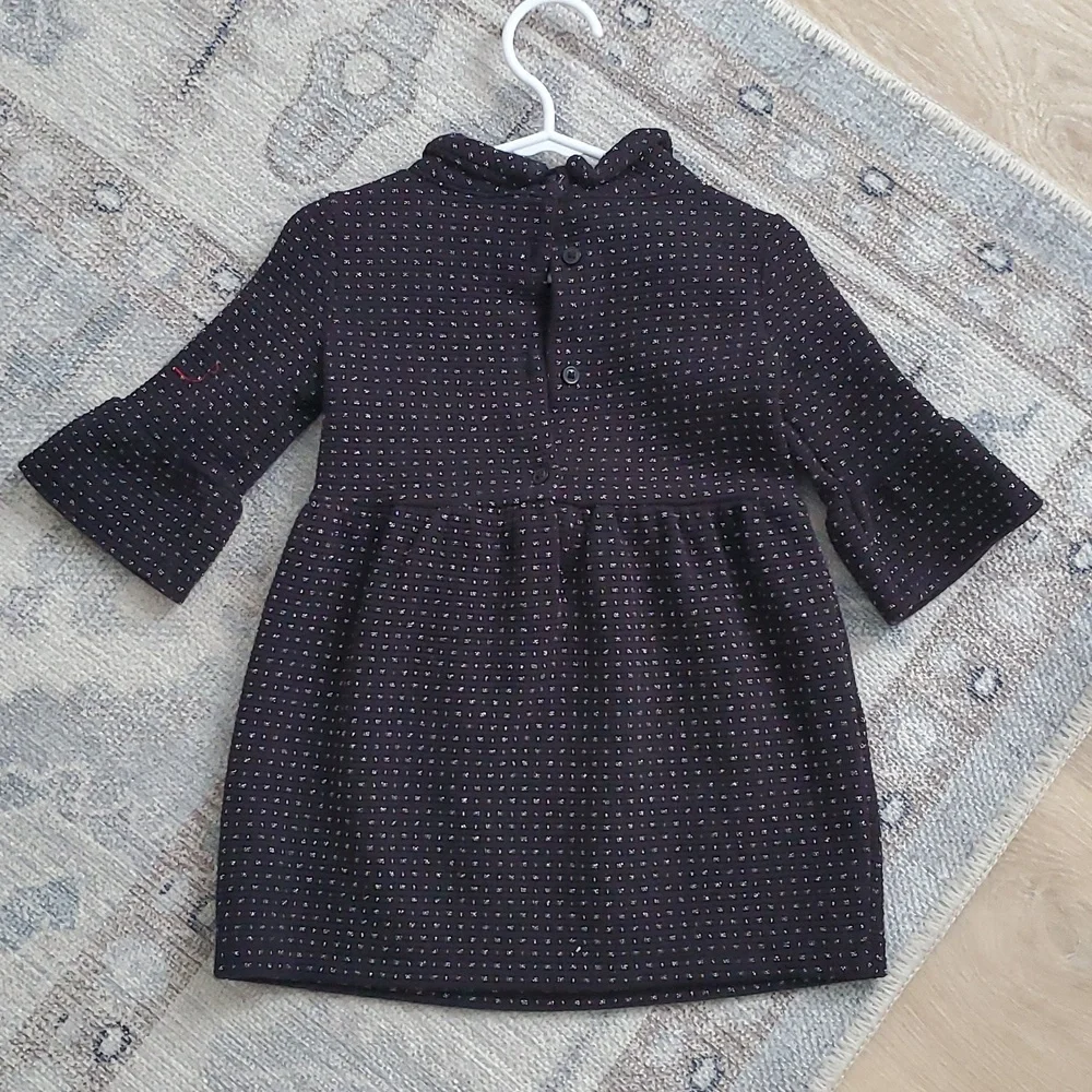 Janie and Jack Juno Valentine Baby Girls Metallic Dot Dress Sz18-24m